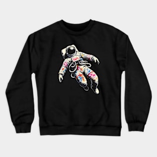 Galactic Graffiti Astronaut Tee – Space Art Explorer Shirt Crewneck Sweatshirt